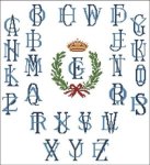 (image for) Alphabets: Antique Monogram Crown Emblem